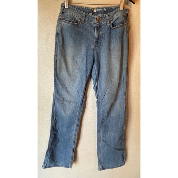 Carhartt Womens Relaxed Fit Jeans Denim Blue Size 6 Tall Work Utility - Picture 1 of 7